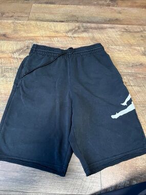Jordan Black Shorts with White Jumpman Accent